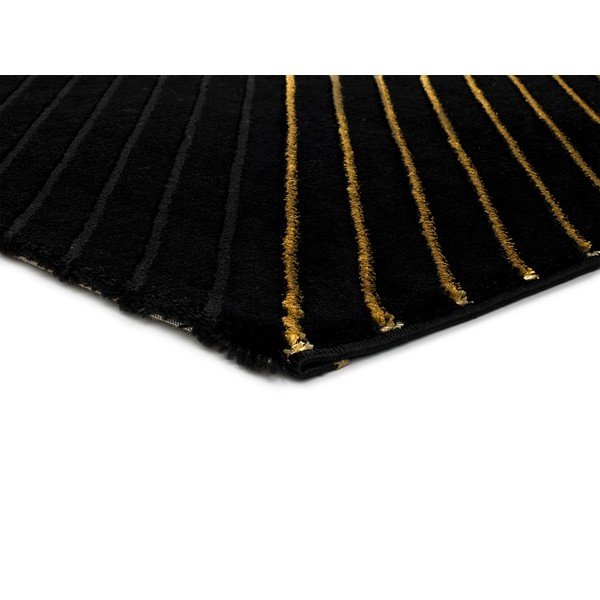 Crni tepih Universal Gold Stripes, 140 x 200 cm-image-2