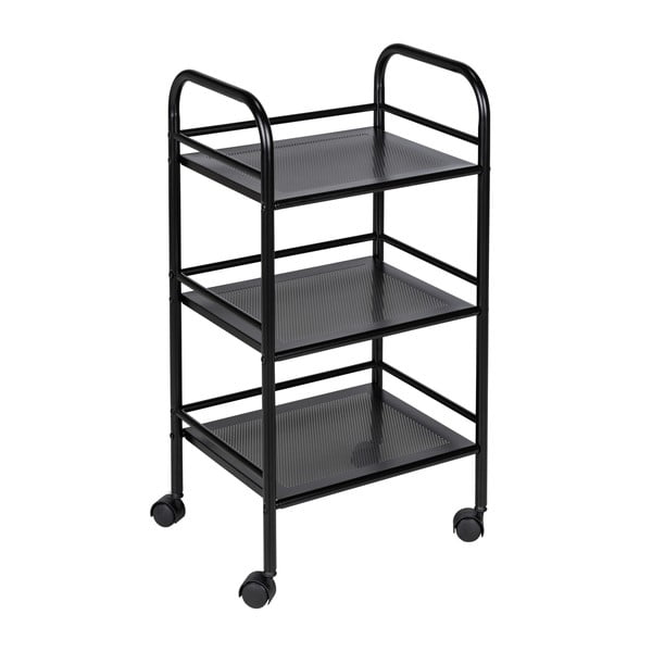 Crni metalni regal na kotačima 41x75 cm – Wenko-image-2