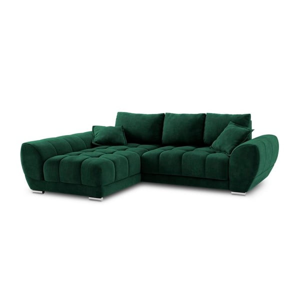 Zelena baršunasta kutna garnitura Windsor & Co Sofas Nuage, lijevi kut-image-2