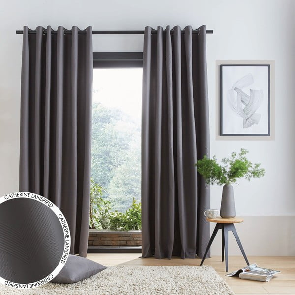 Sive zavjese u setu od 2 kom 229x168 cm Pinsonic - Catherine Lansfield-image-4