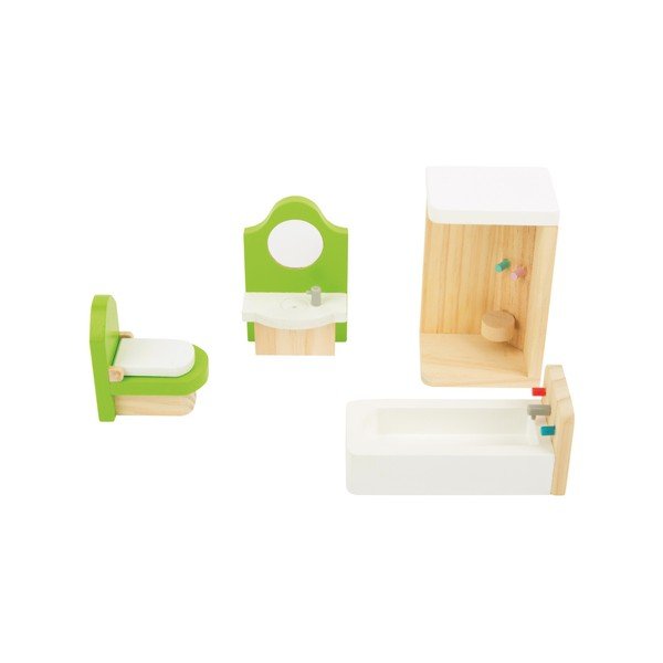 Set drvenog namještaja za Legler Bathroom lutke-image-1