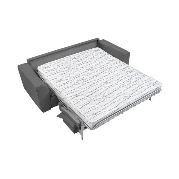 Siva sklopiva sofa od samta 225 cm Augustin – Bobochic Paris-image-4