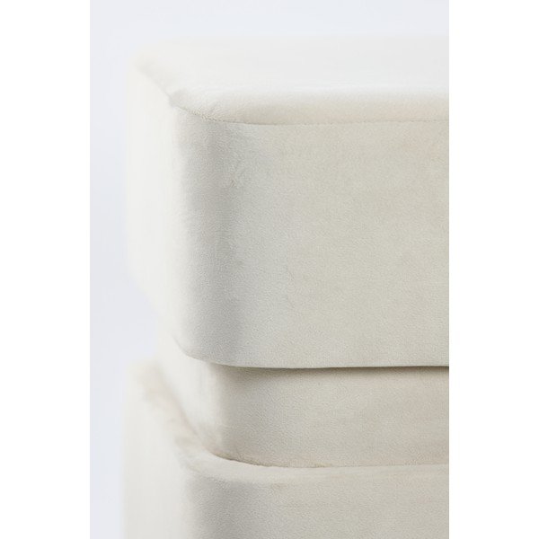 Krem baršunast tabure Piazza – Light & Living-image-3