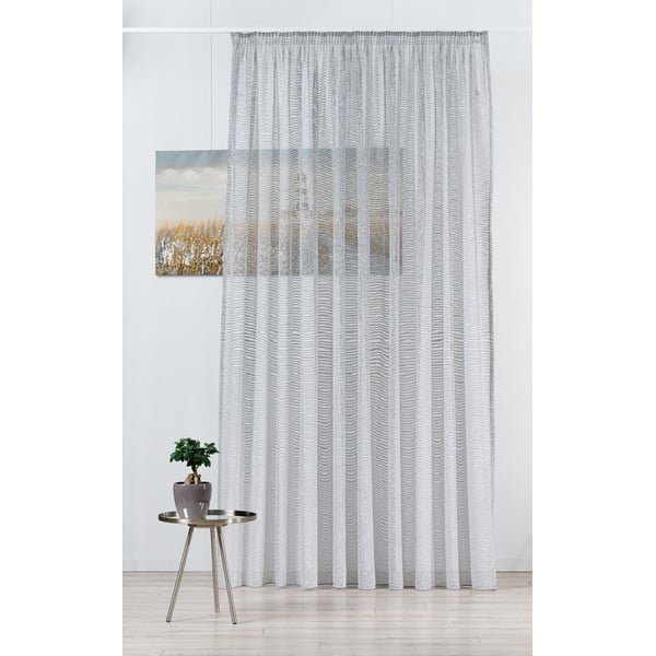 Siva prozirna zavjesa 300x245 cm Carmine – Mendola Fabrics