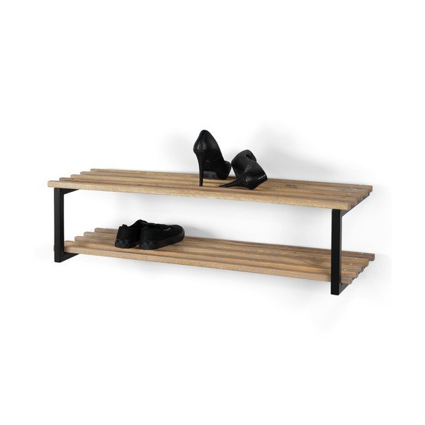 Crni/u prirodnoj boji metalni viseći ormarić za cipele 100x26x34 cm Marco – Spinder Design