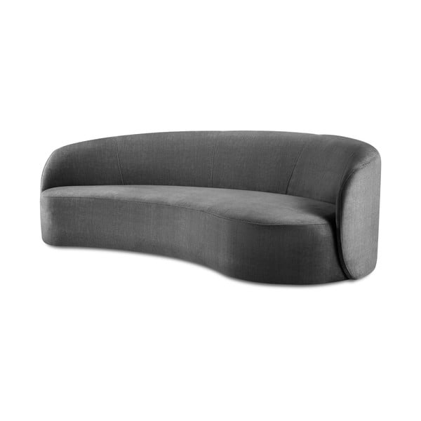 Siva baršunasta asimetrična sofa Mazzini Sofas Debbie, desno-image-2