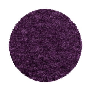 Tamno ljubičasti okrugli tepih ø 160 cm Fluffy – Ayyildiz Carpets