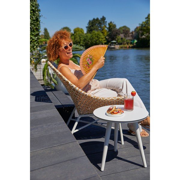 Bijeli vrtni stolić Hartman Sophie, ø 45 cm-image-3
