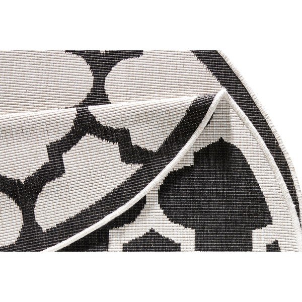 Crno-krem vanjski tepih NORTHRUGS Palermo, ⌀ 200 cm-image-4