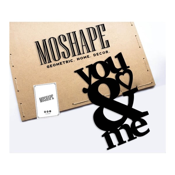 Crni metalni zidni ukras Ti i ja-image-1