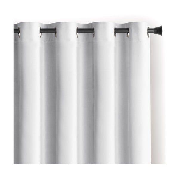 Bijela zavjesa za djelomično zamračenje od samta 140x270 cm Eyelets – Restilo