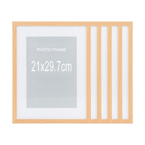 Okviri u setu 5 kom u prirodnoj boji 21x30 cm Marbella – House Nordic
