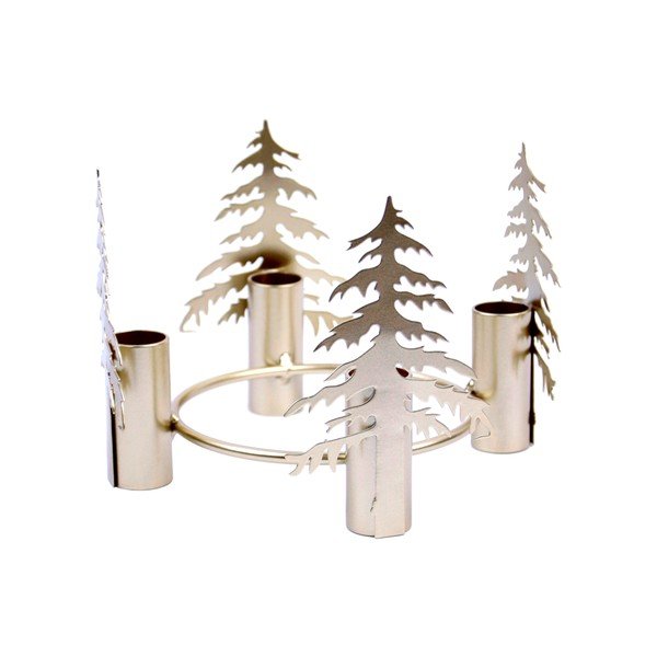 Metalni adventski svijećnjak Trees – Ego Dekor