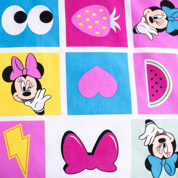Ružičasta pamučna dječja posteljina za dječji krevetić 100x135 cm Minnie "Sweet" – Jerry Fabrics-image-4