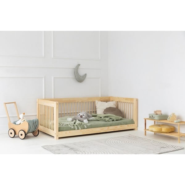 Dječji krevet od masivnog bora 70x160 cm u prirodnoj boji Mila CWW – Adeko-image-1