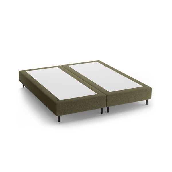 Zeleni tapecirani bračni krevet bez uzglavlja 200x200 cm Whale – Micadoni 