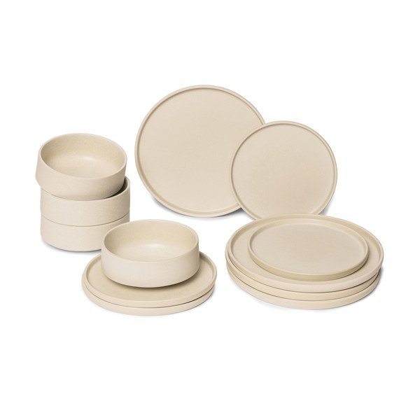 12-dijelni set krem posuđa od kamenine Bonami selection Malia