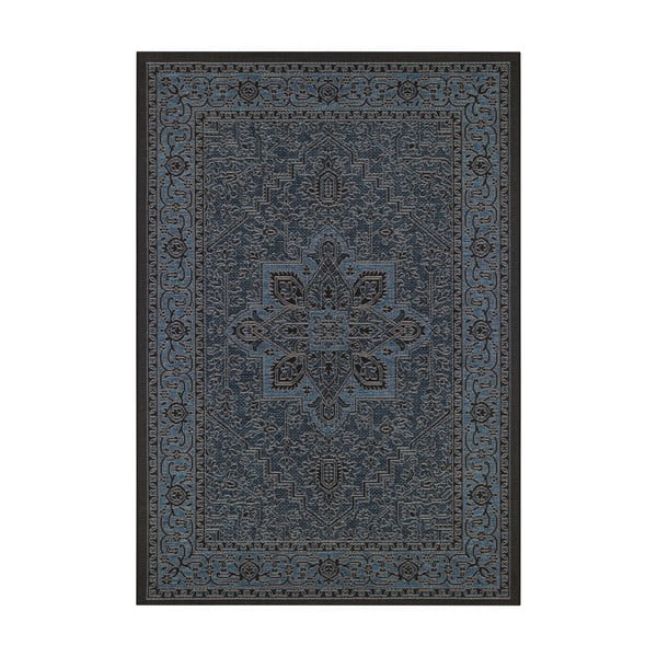 Crno-plavi vanjski tepih NORTHRUGS Anjara, 140 x 200 cm
