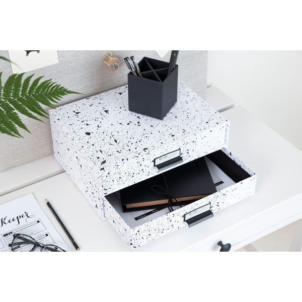 Crno-bijela kutija s 2 ladice Bigso Box of Sweden Birger-image-2