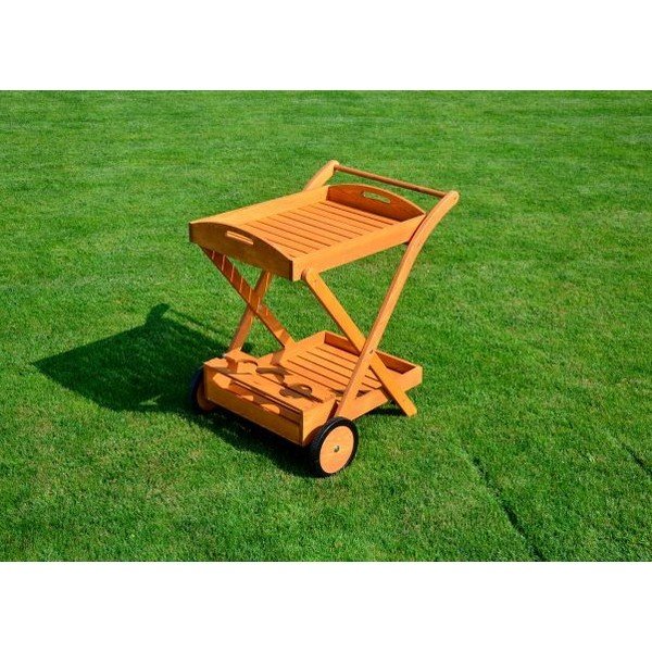 Vrtni stolić za posluživanje od borovine 74x61 cm - Rojaplast-image-2