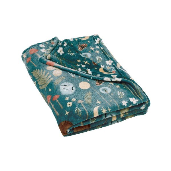 Zelena deka od mikropliša 130x170 cm Enchanted Twilight Animals – Catherine Lansfield