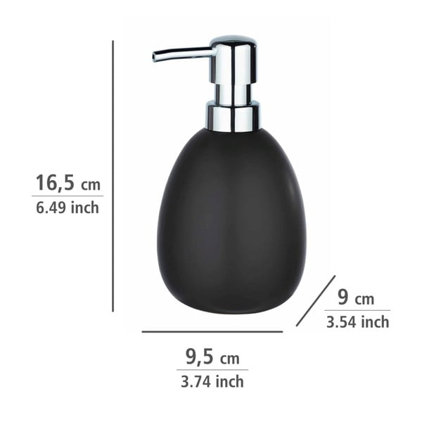 Mat crni keramički dozator sapuna Wenko Polaris-image-3