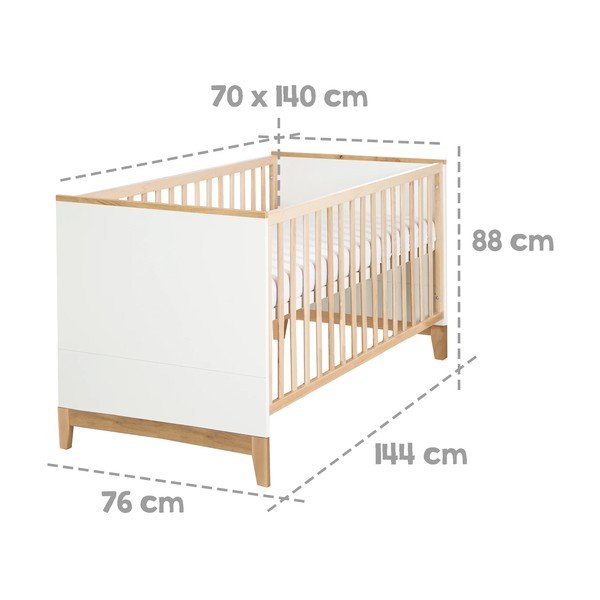 Bijeli/u prirodnoj boji dječji krevet od masivne bukve 70x140 cm Finn – Roba-image-4