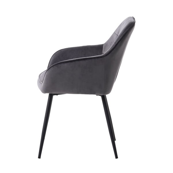 Sive podstavljene blagovaonske stolice u setu s naslonima za ruke 2 kom Nolan Square – Unique Furniture-image-2