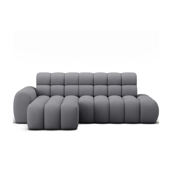 Siva sklopiva kutna garnitura (s lijevim kutom/s ležaljkom) Ceedro – ELTAP