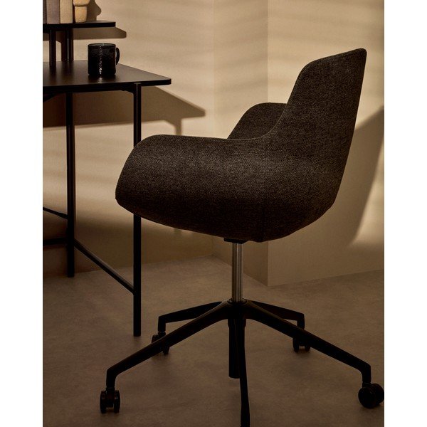 Tamno siva uredska stolica Tissiana – Kave Home-image-1