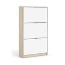 Bijeli/u prirodnoj boji preklopni ormarić za cipele u dekoru hrasta Shoes – Tvilum