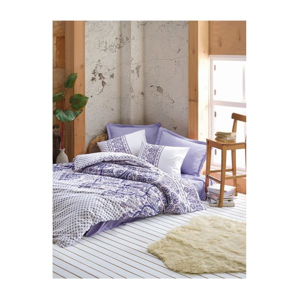 Pamučna posteljina za bračni krevet Vesta, 200 x 220 cm