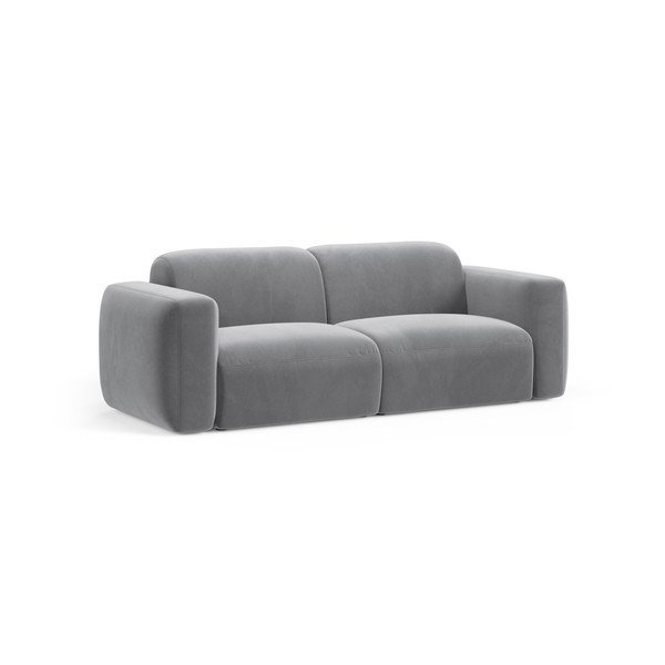 Siva baršunasti sofa 220 cm Strino – Cosmopolitan Design-image-1