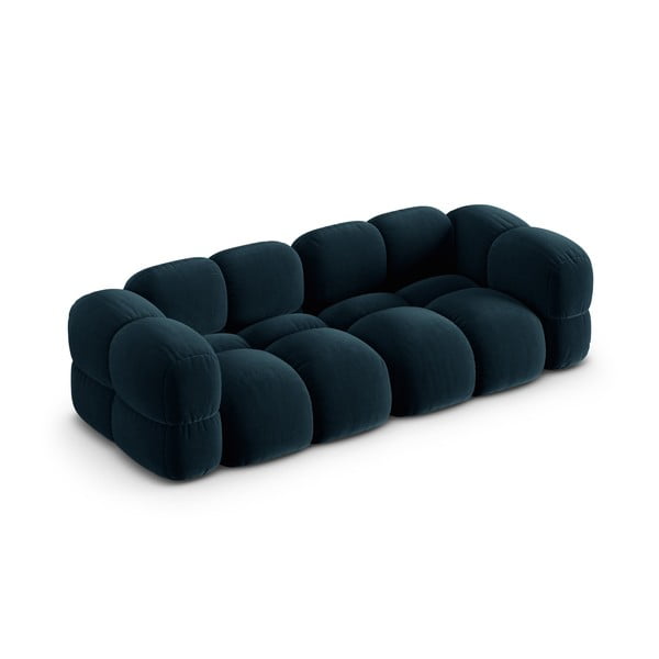 Tamno plava baršunasti sofa 250 cm Loretto – Cosmopolitan Design-image-3
