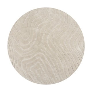 Krem ručno rađen vunen okrugao tepih ø 160 cm Mesmerise Natural – Flair Rugs