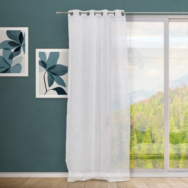 Bijela/u srebrnoj boji prozirna zavjesa 140x260 cm Gledit – Casa Selección-image-1