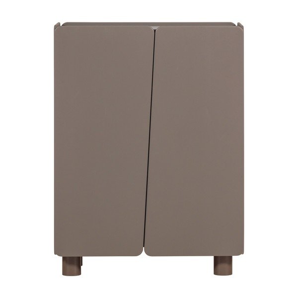 Smeđi ormarić od masivnog bora 100x135x45 cm Root – WOOOD-image-2