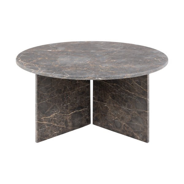 Sivi mramorni okrugli stolić za kavu ø 90 cm Vega – Actona-image-4