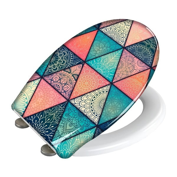 Toaletna daska s mekanim zatvaranjem Wenko Easy Geometry, 44,5 x 37 cm-image-1