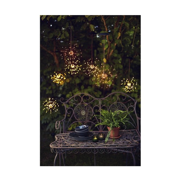 Vanjska solarna viseća LED svjetiljka s bijelim diodama Star Trading Firework, visina 50 cm-image-1