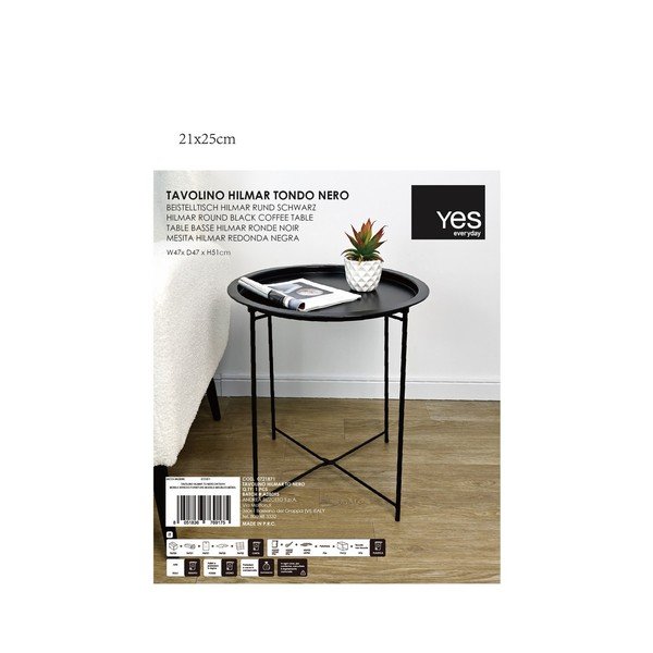 Metalni okrugao pomoćni stol ø 47 cm Hilmar – Yes Everyday-image-3