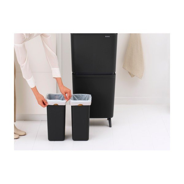 Tamno siva plastična kanta za smeće 25+10+10 l za odvojeni otpad SortUp Recycle Hi – Brabantia-image-3