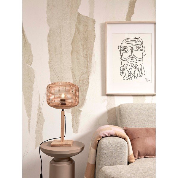 Stolna lampa u prirodnoj boji sa sjenilom od ratana (visina 40 cm) Tanami – Good&Mojo-image-3