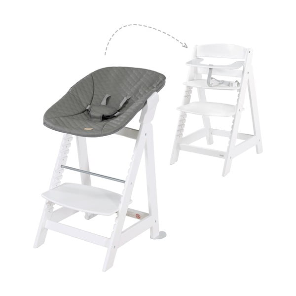 Bijela dječja blagovaonska stolica Luxe – Roba-image-1