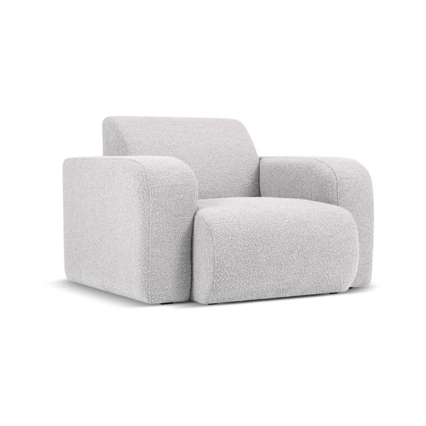 Svijetlo siva fotelja od bouclé tkanine Molino – Micadoni Home