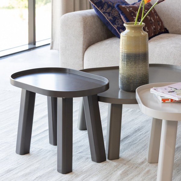Smeđi okrugao stolić za kavu od MDF-a ø 80 cm Mosa – WOOOD-image-2