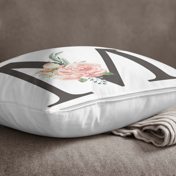 Jastučnica Minimalist Cushion Covers Floral Alphabet M, 45 x 45 cm