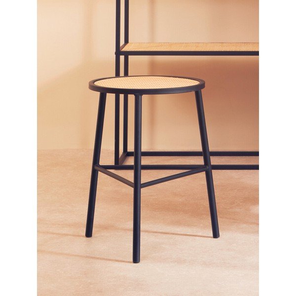 Crni/u prirodnoj boji stolac od ratana Depok – Premier Housewares-image-1