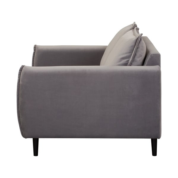 Siva baršunasta sofa 138 cm Juli – Ropez-image-3