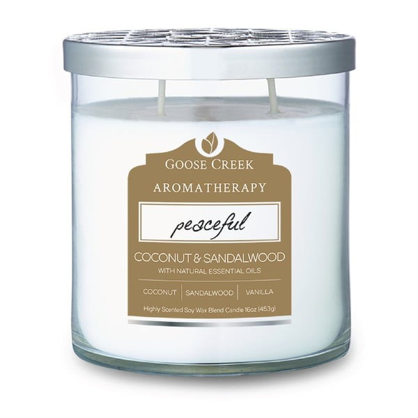 Mirisna svijeća u staklenoj posudi Goose Creek Coconut Sandalwood, 60 sati gorenja